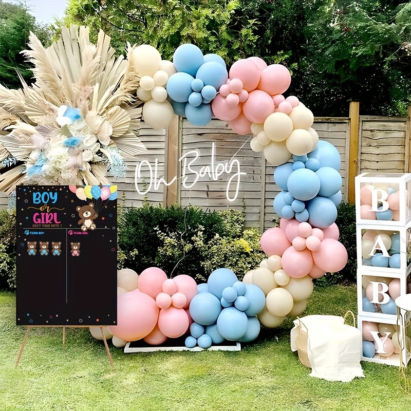 Baby Gender Reveal Party Decoration Baby Shower Backdrop Photo Background  Banner Poster for Baby Gender Reveal Party Decorations Party Supplies 70.8  x