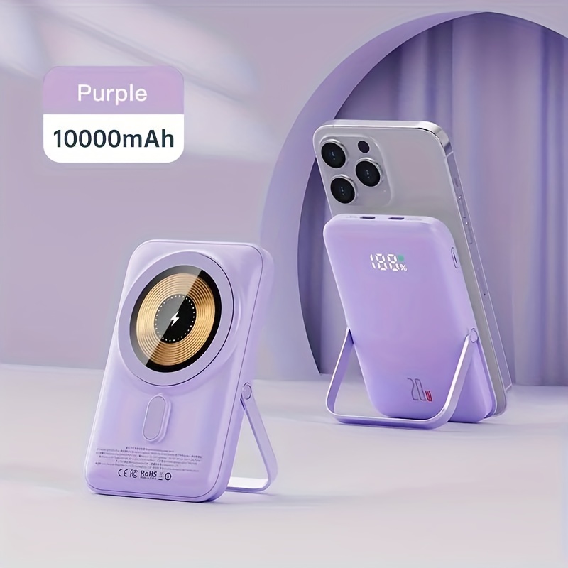 Magnetic Wireless Power Bank 10000mah Wireless Portable - Temu