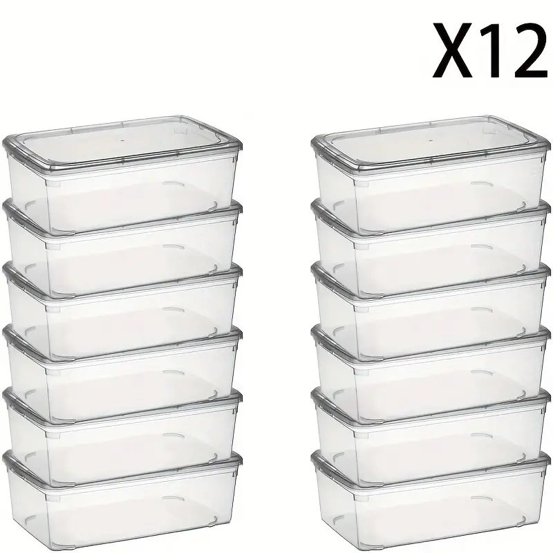 Plastic Storage Container Latching Lid Stackable Nestable - Temu