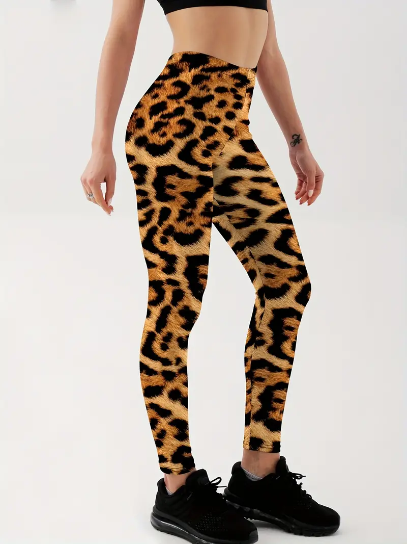 Sexy Leopard Print High Waist Leggings: Look Stylish Feel - Temu United  Kingdom
