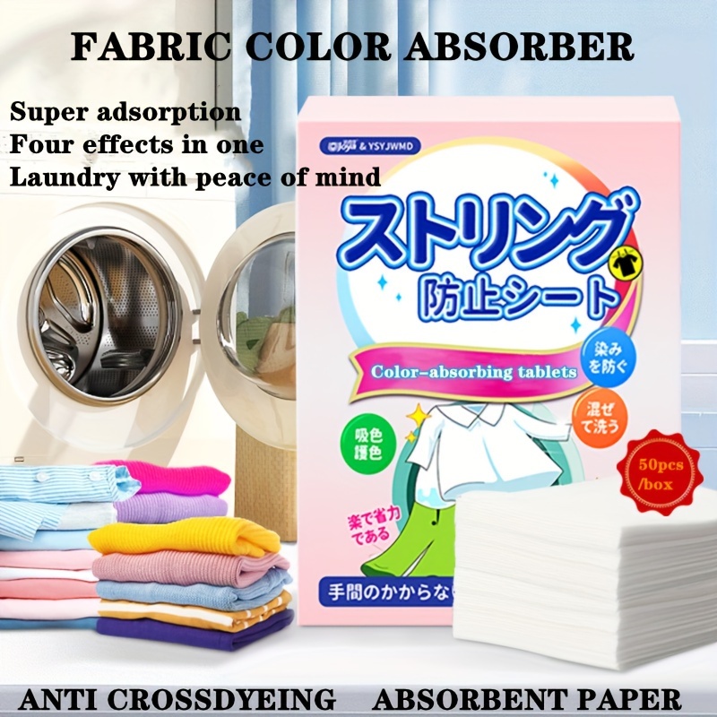 50 Color Catcher Laundry Sheets Maintains Clothes Color Allows Mixed Washes