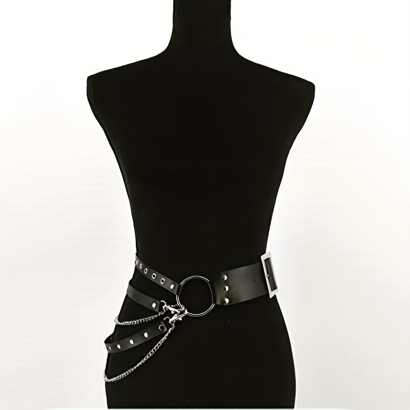 Punk Belts Women Vintage Wide Waist Belts Fashion Rhinestone Rock Strap Belt  Y2k Women Belts For Dress - Temu Belgium
