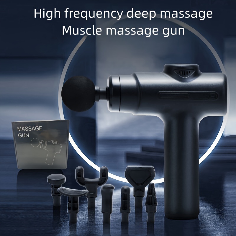 Massage Gun With Bent Long Handle, Handheld Back Massager Gun Deep Tissue,  Percussion Muscle Massage Gun, Portable Body Massager For Neck And Back -  Temu