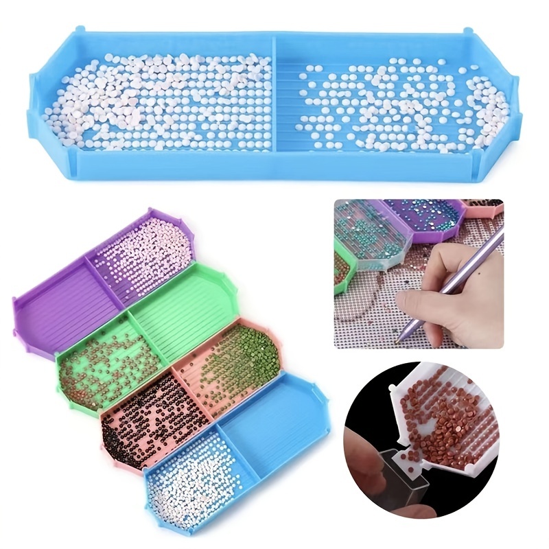 New Diamond Painting Trays with Lids/Covers Large Plastic Bead Sorting  Trays Diamond Gem Accessory Art Embroidery Mosaic Tool - AliExpress