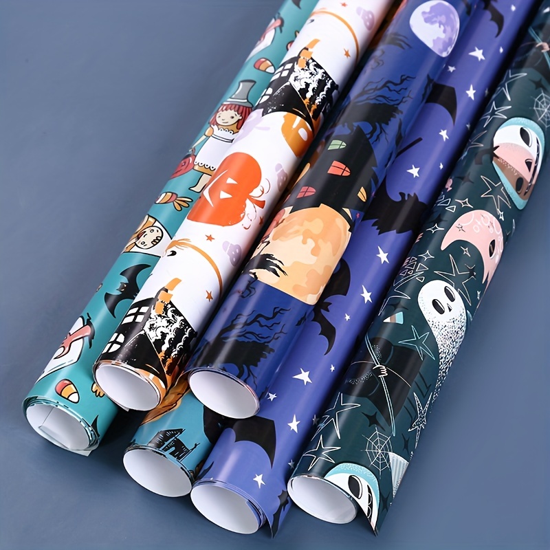 Halloween Theme Kraft Craft Paper Diy Gift Wrapping Paper - Temu