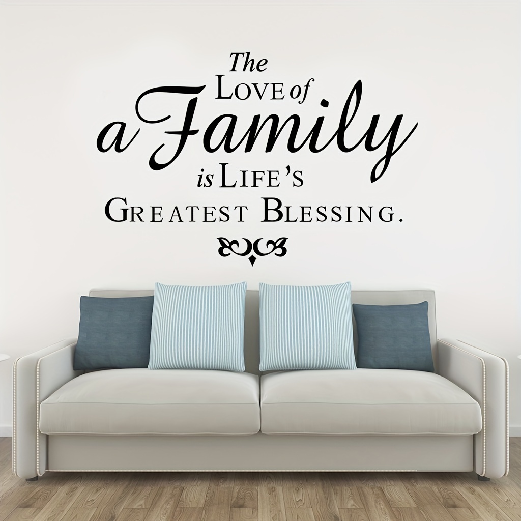 Inspirational Quotes Wall Sticker Love A Family Life's - Temu