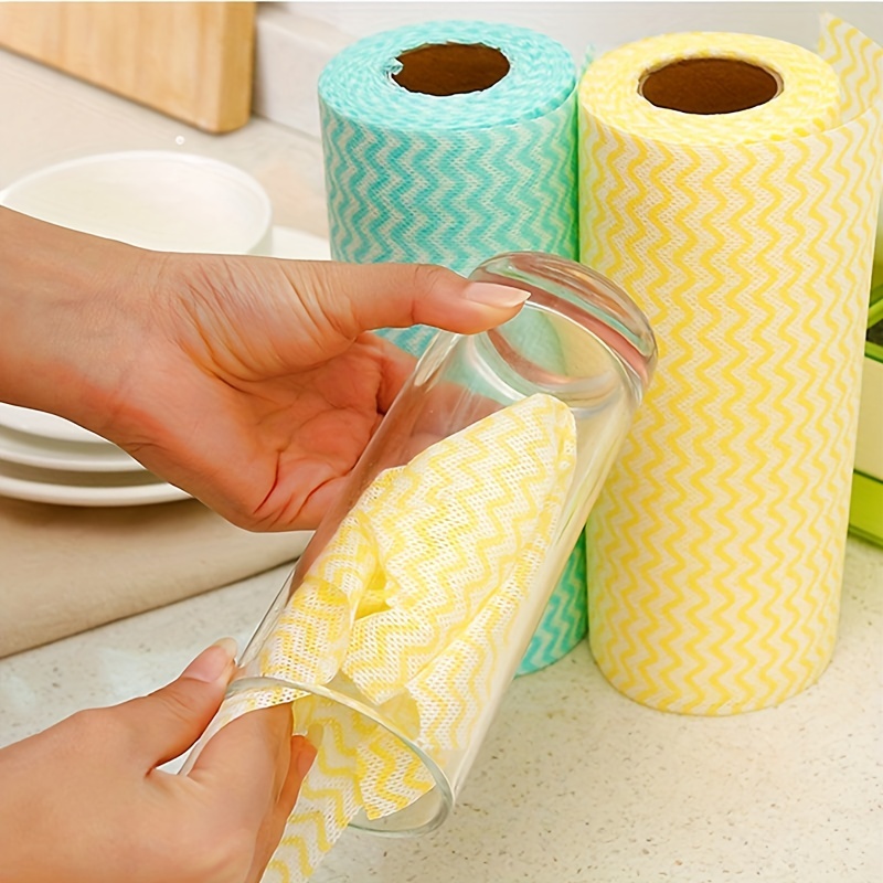 Disposable Cleaning Cloth, Kitchen Non-woven Fabric Wash-free Lazy Rag,  Free Cutting, Disposable Dish Cloth, Dishwashing Towel, Home Kitchen  Supplies - Temu