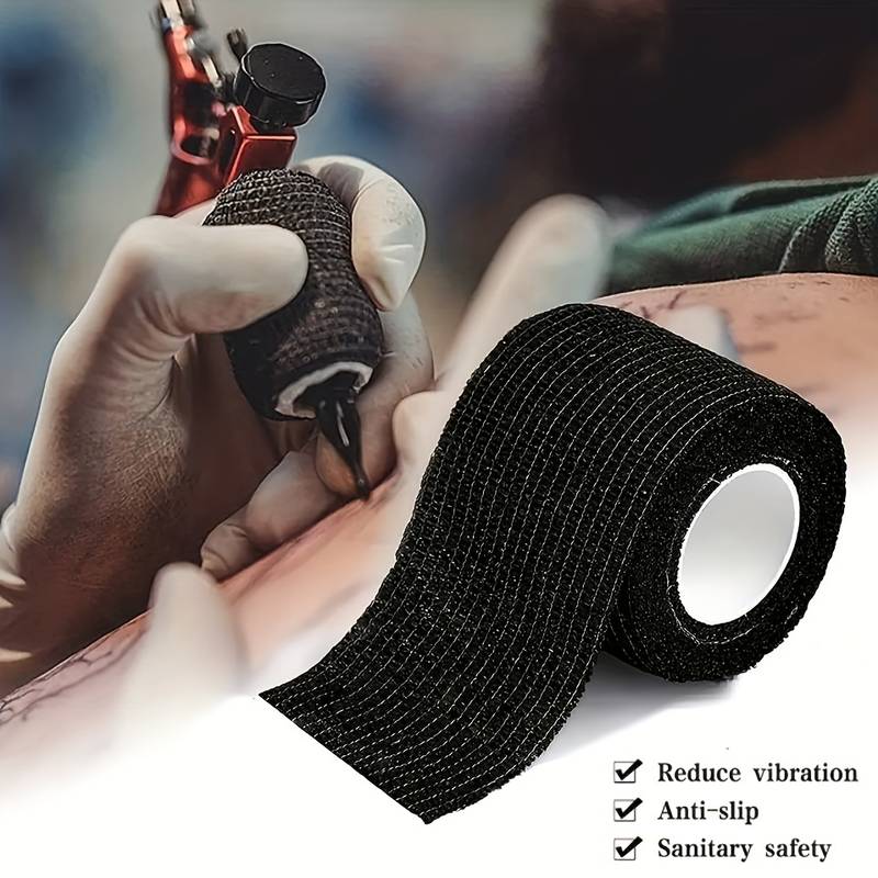 Tattoo Grip Tape Wrap – 24 Rolls, Self-Adhesive Cohesive Bandage, 2" X 5 Yards Each, For Tattoo Machine Grip & Sports Protection