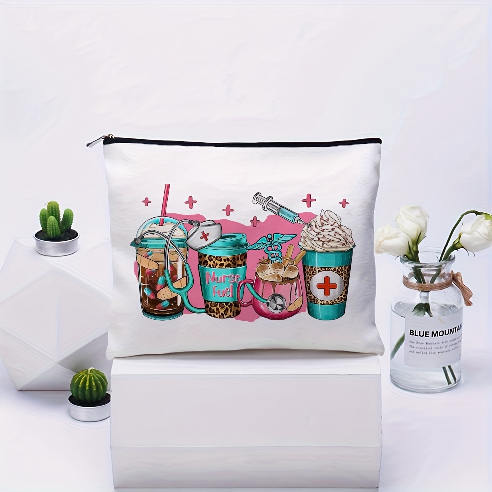 Niedliche Segeltuch-Make-up-Tasche Als Geschenk Für Krankenschwestern & Frauen – Organizer Für Kosmetik