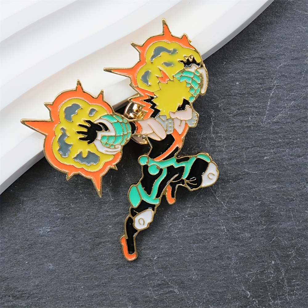 Anime Fire Brooch for Men