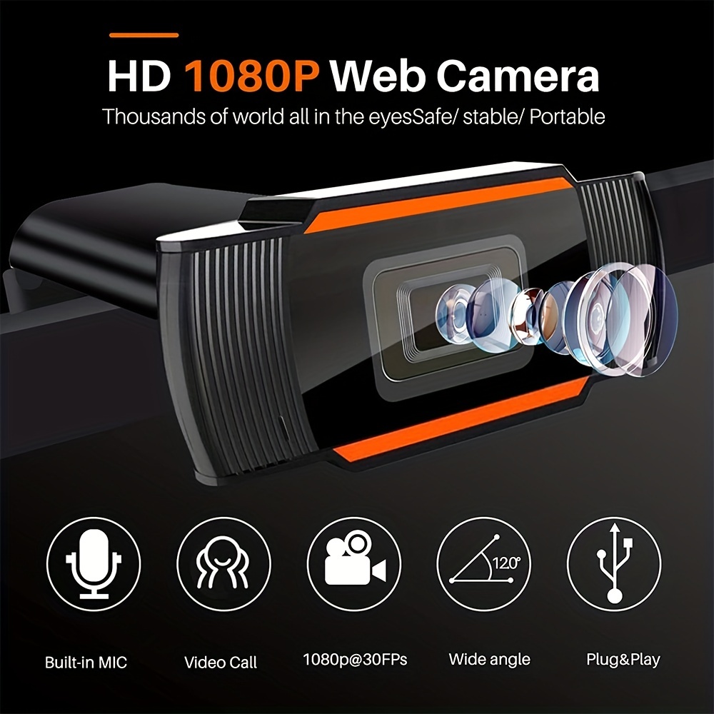 Logitech C920 HD Pro Webcam Video Chat Recording Usb Camera HD Smart 1080p  30FPS Web Camera for Computer Desktop Laptop Webcam