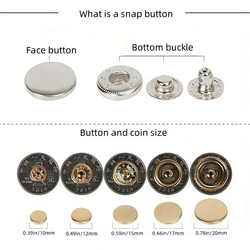 Leather Snap And Fastener Kit Snap Button For Leather Snaps - Temu United  Arab Emirates