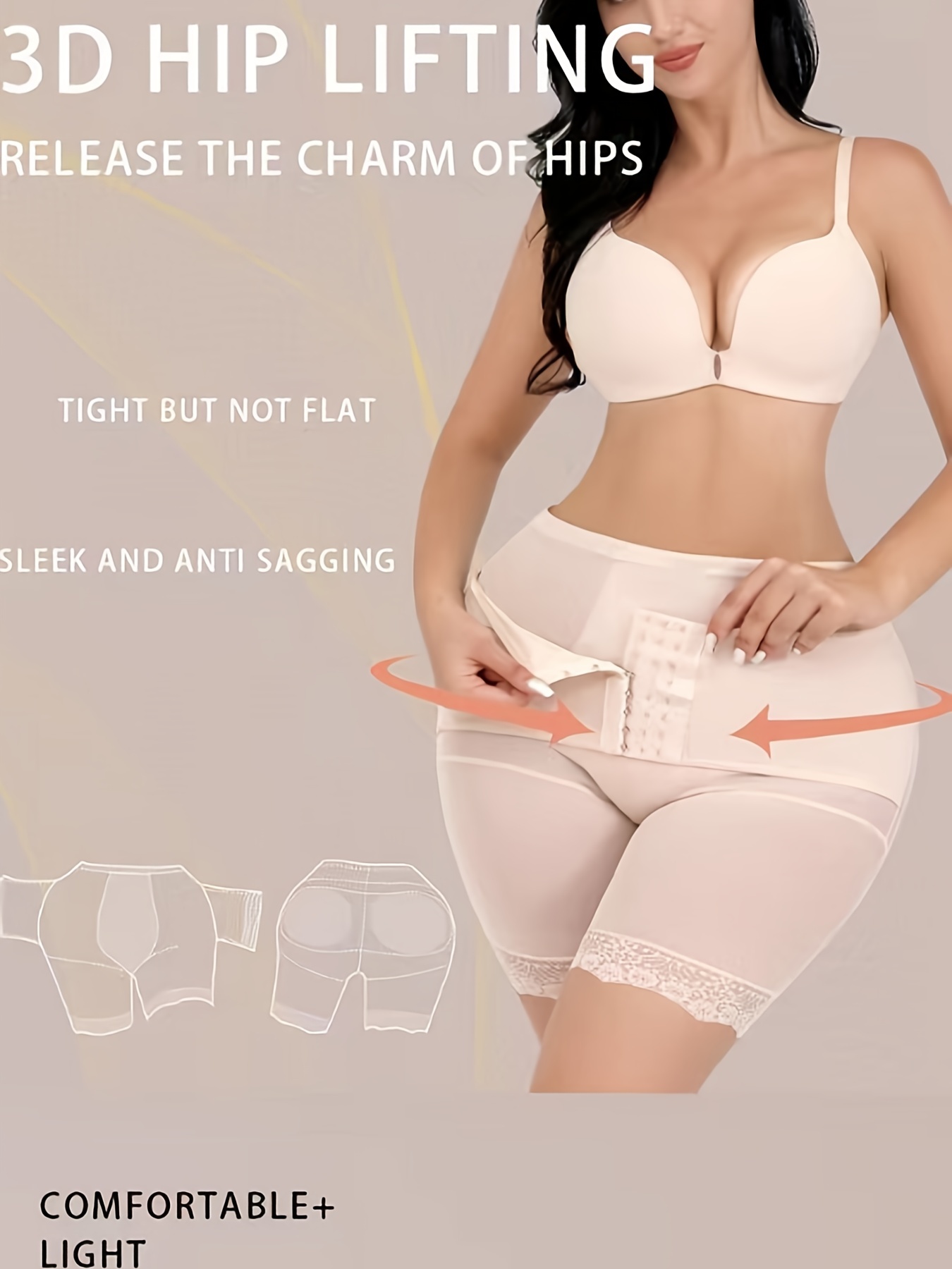 High Waisted Slimming Pants for Women, Padded Long Pants, Buttocks