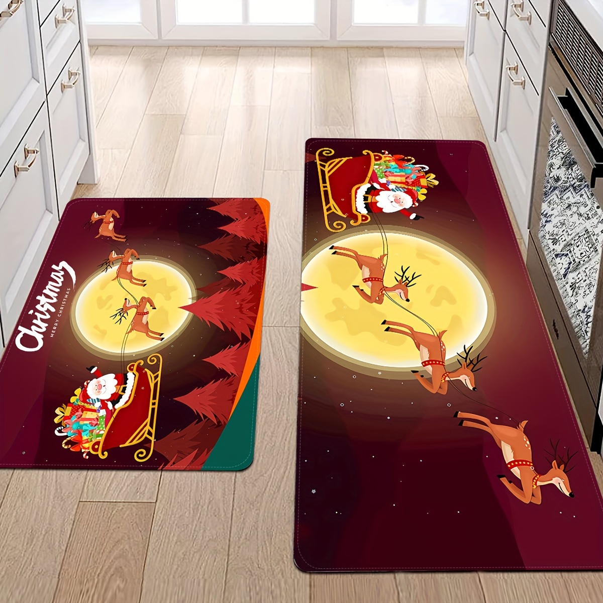 1pc Tappeto Area Buffalo Rosso Tappeto Cucina Motivo Gnomi - Temu Italy