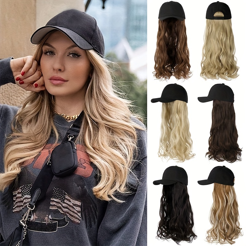 Women's Bucket Hats Long Straight Hair Wig Perfect Daily - Temu Philippines