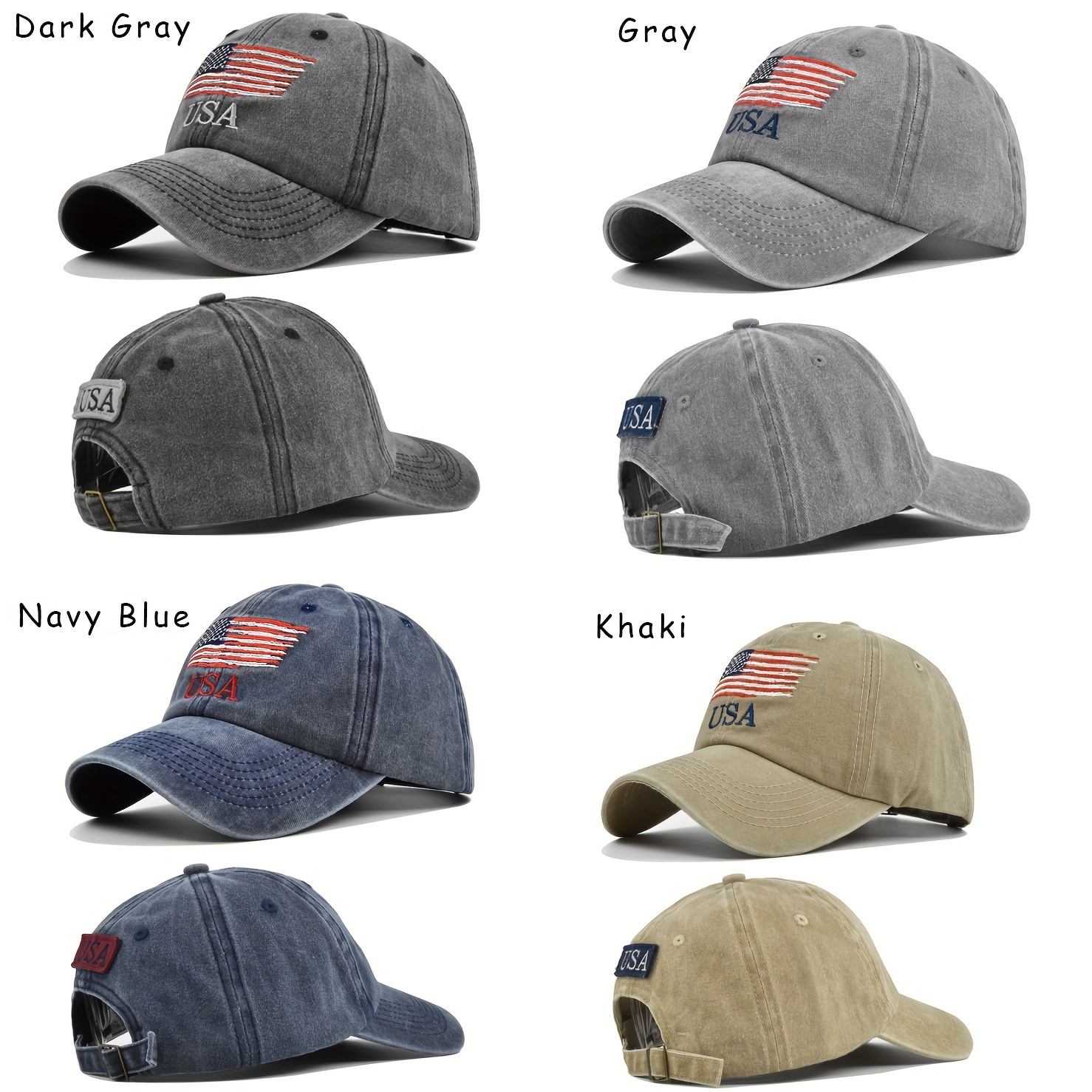 Hanas Soft and Comfortable Hat Baseball Hats For Men American Flag