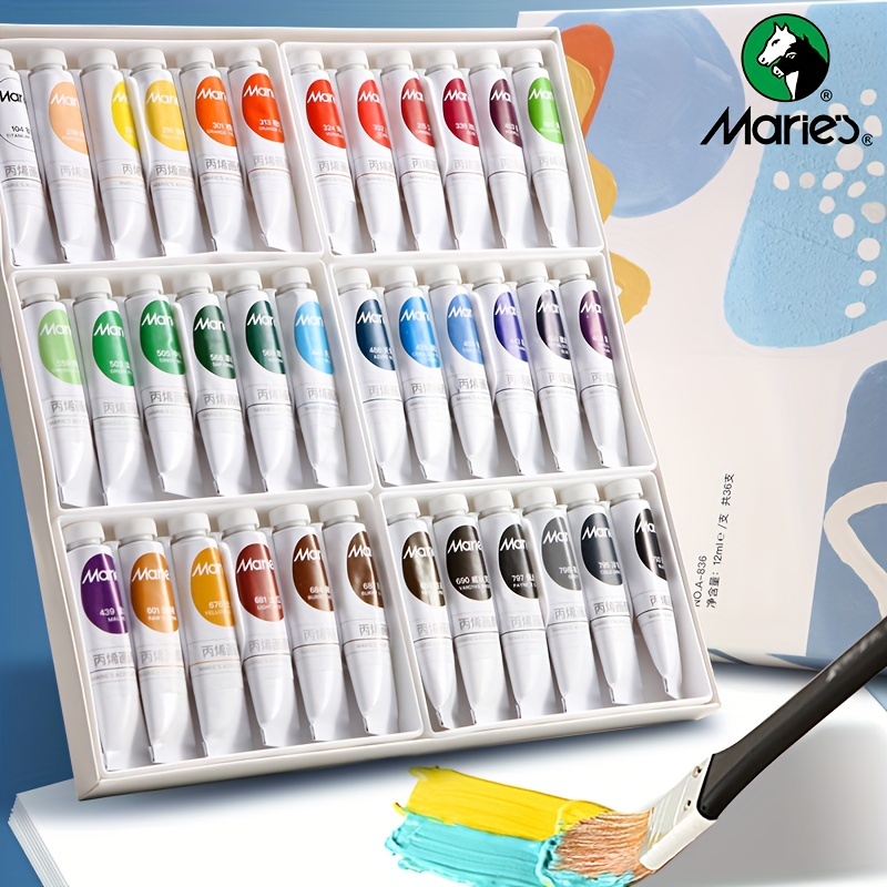 Professional Acrylic Paints Art Set 12/18/24/36 Colors 12ml Tubes Artist  Drawing Painting Pigment Hand Painted Wall Paint Diy - Acrylic Paints -  AliExpress