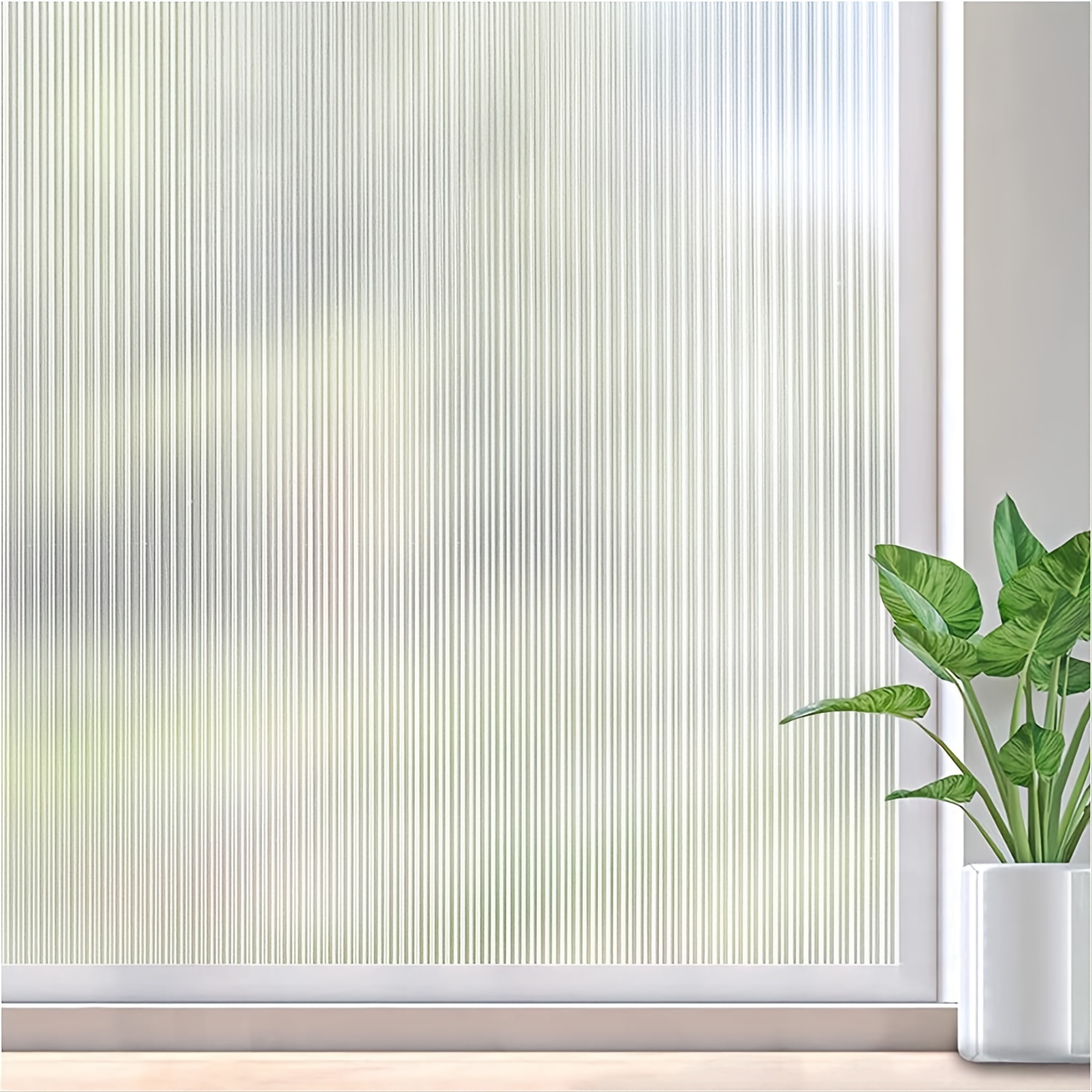 Statisch haftende Fensterfolie, nicht klebend, 90x185 cm, Karomuster