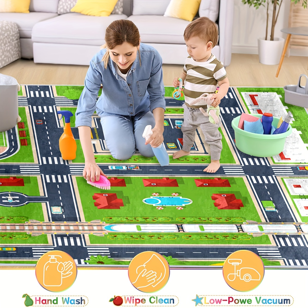 1pc Alfombra Juego Coches Ni os Alfombras Gran rea Ni os 3 Temu