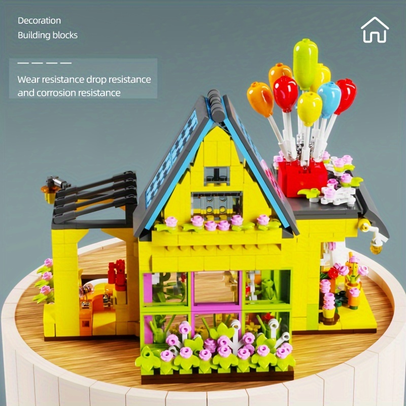 Flower Balloon House Building Block Toy Lights Suspended - Temu