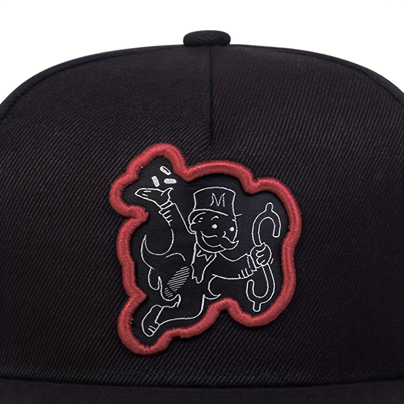Negi Flat Bill Hats Snapback Hat Brim Baseball Cap for Men Adjustable Black65 2