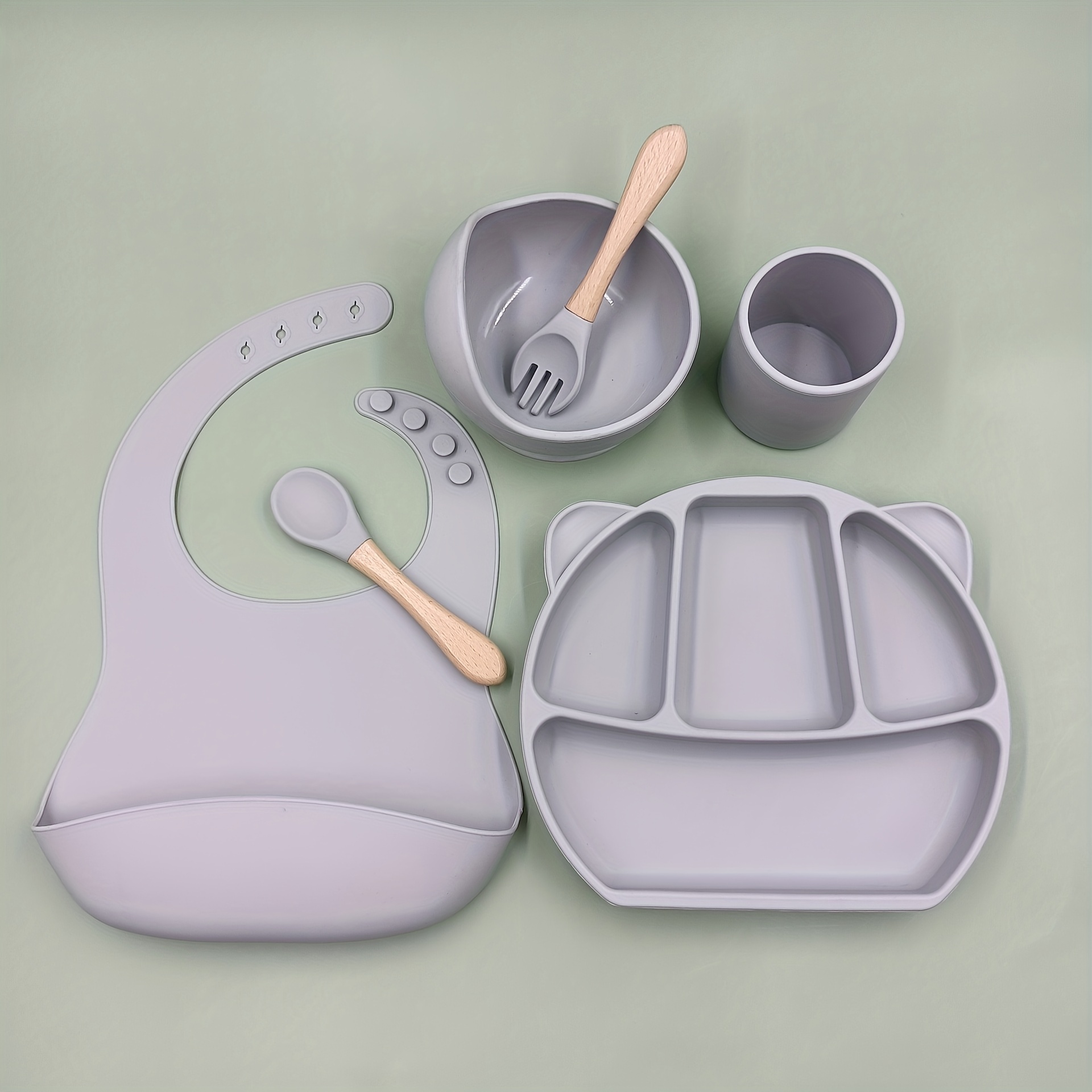 Cartoon Baby Bibs Feeding Set
