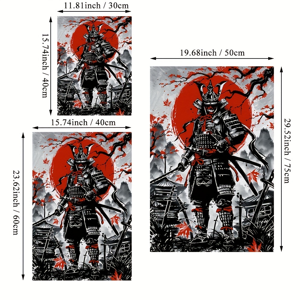 JYWDZSH Stampa su Tela Poster E Stampe Corazzato Samurai Giappone