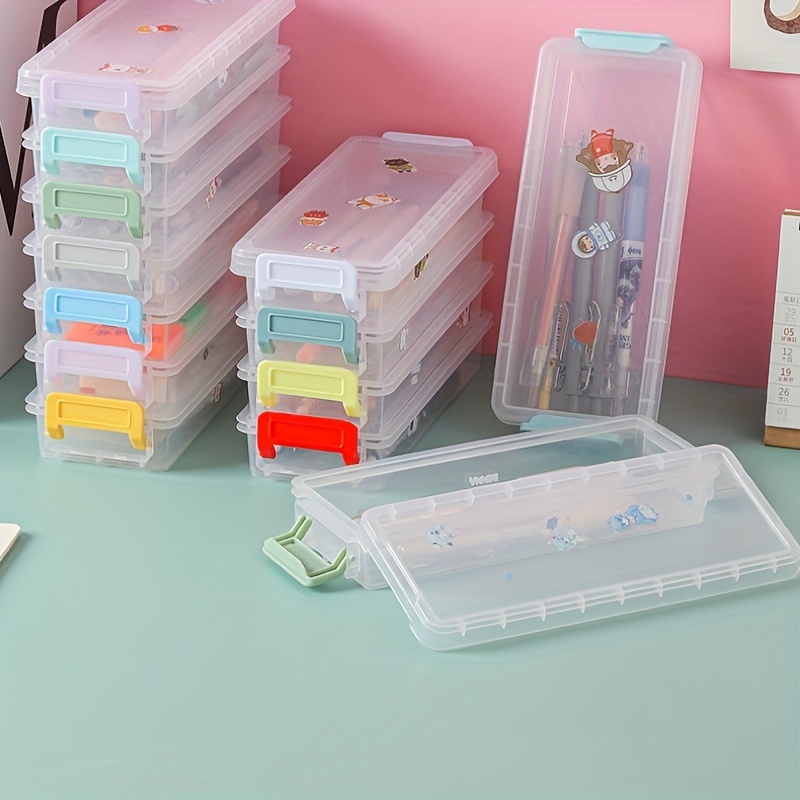 Small Storage Case With Lid Mini Stackable Plastic Storage - Temu