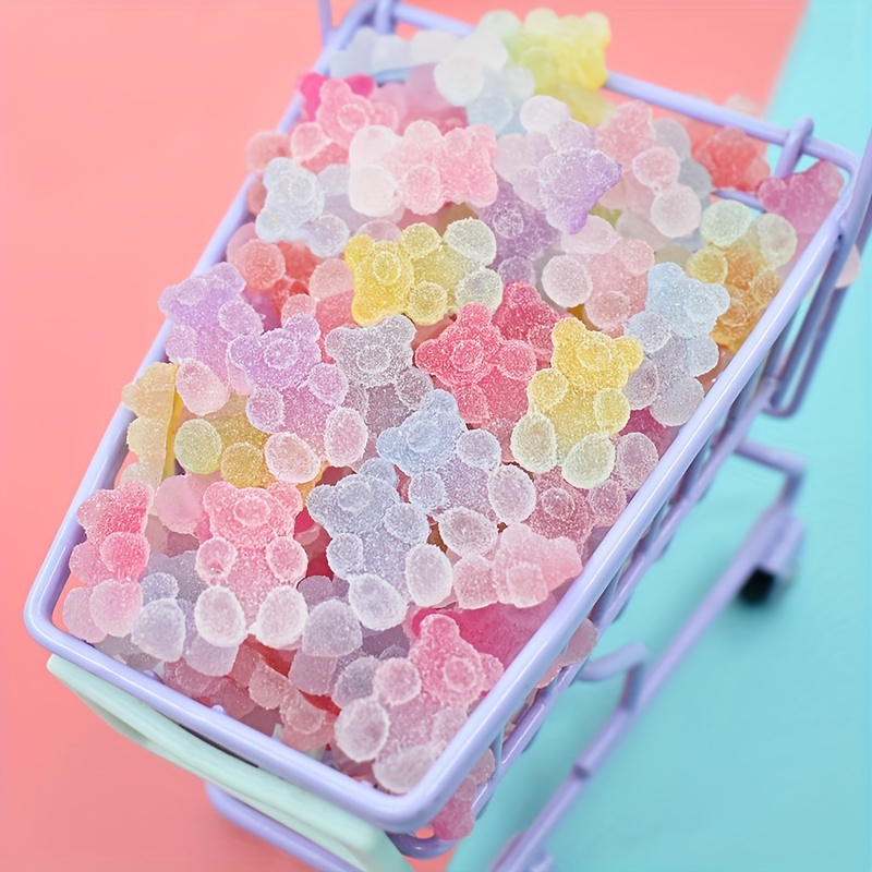 Cute Dazzle Gummy Bear Shoe Charms For Jelly Resin - Temu Japan