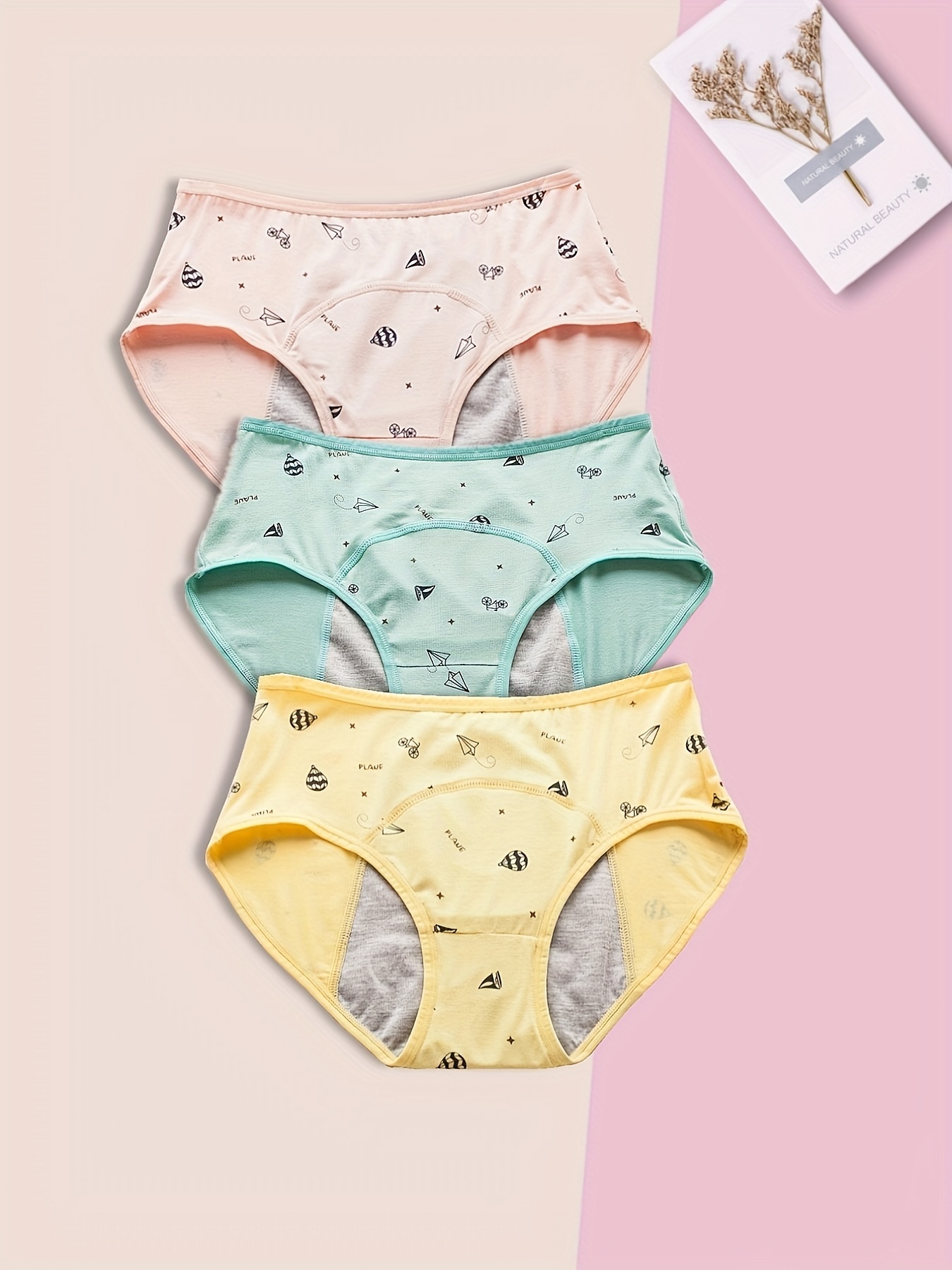 Girl's Lingerie Briefs Breathable Comfy Underwear Teens 10 - Temu Australia