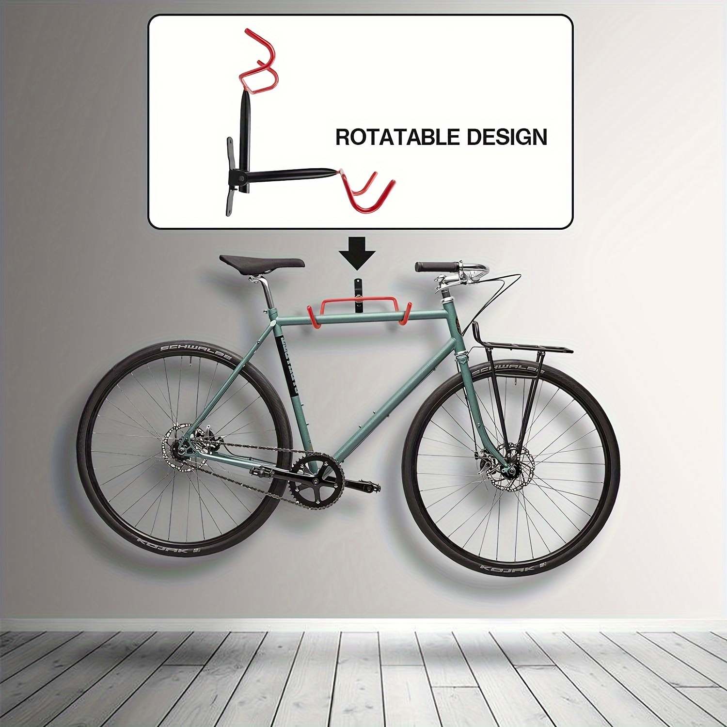 Bike Hanging Holder Bicycle Wall Hook Parking Rack Trailer - Temu
