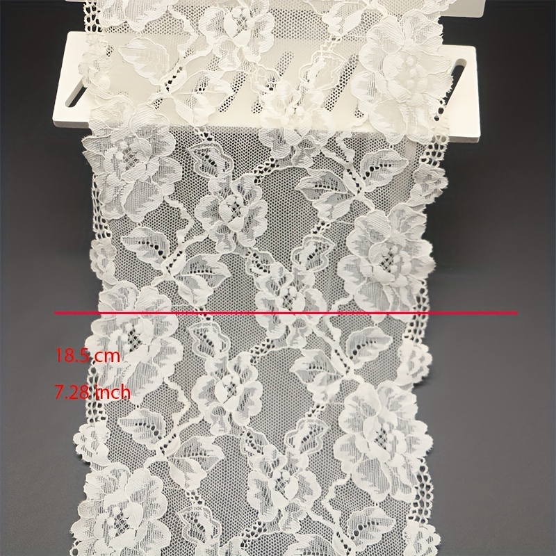 Embroidered Elastic Lace Fabric Ribbon Garment Decoration - Temu