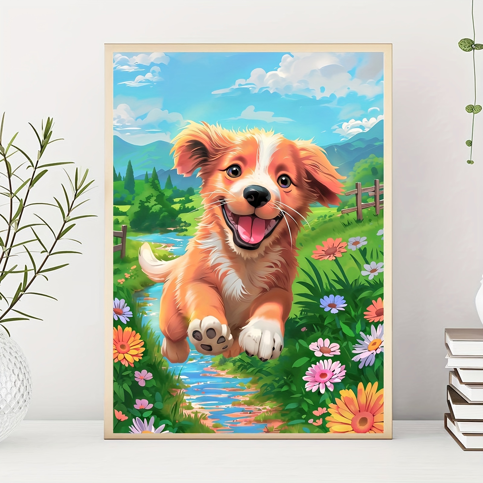 Dog Diy Artificial Diamond Art Special Shape Artificial Diamond, Diamond  Painting Suitable For Beginners Home Wall Decoration Gifts, Holiday Gifts -  Temu
