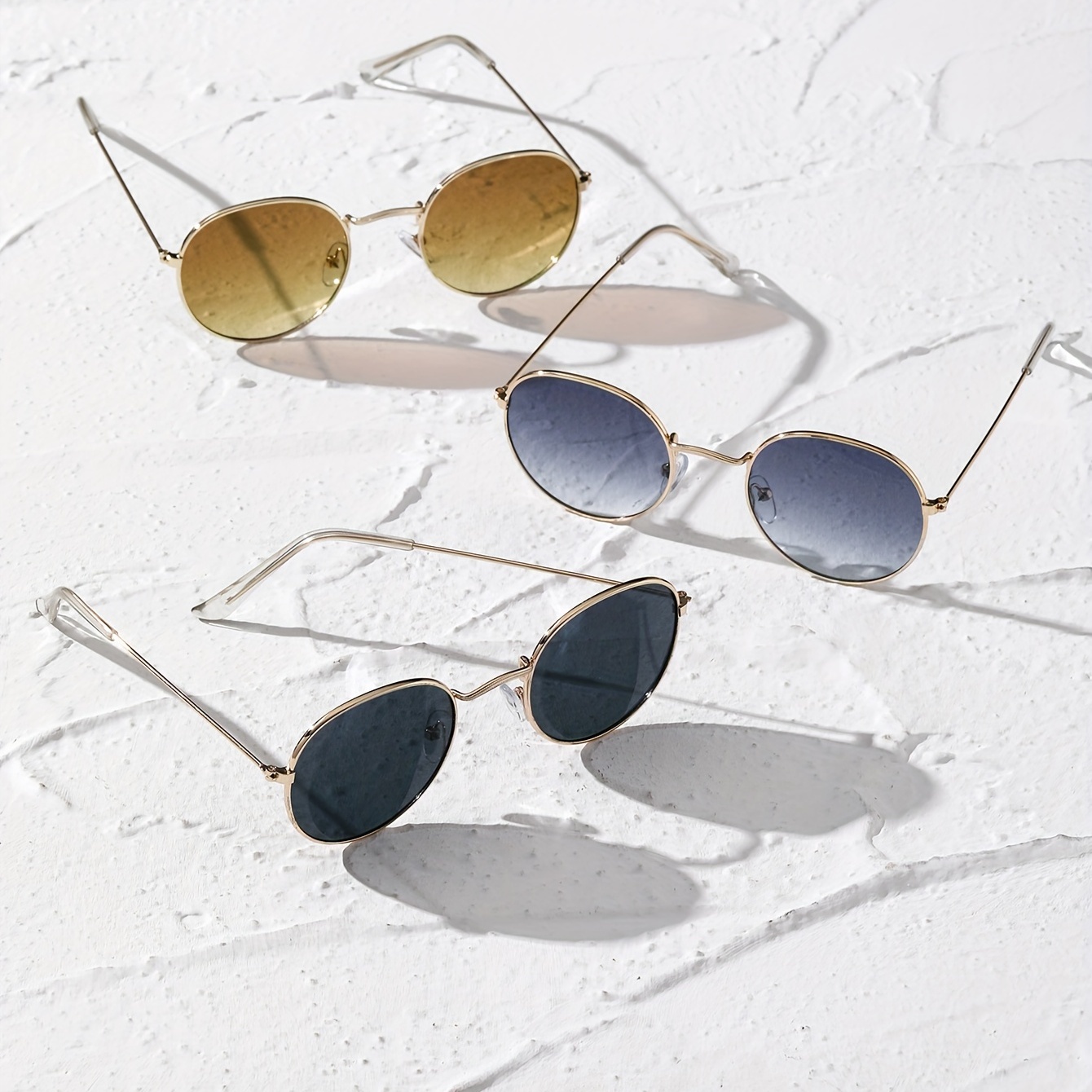 3 Anteojos De Sol Casuales, Juego gafas de sol, lentes de sol colores  variados Para Hombre, lentes de estilo casual, ideal para ir a la playa, la  pisc