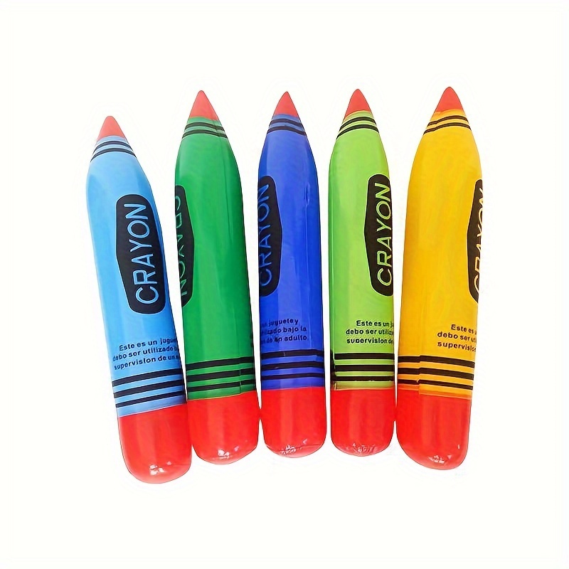 

1pc Inflatable Pencils, Simulated Crayon Balloons, Neon Crayon Toys, Birthday Props, Watercolor Pencil Toys, Party Gifts