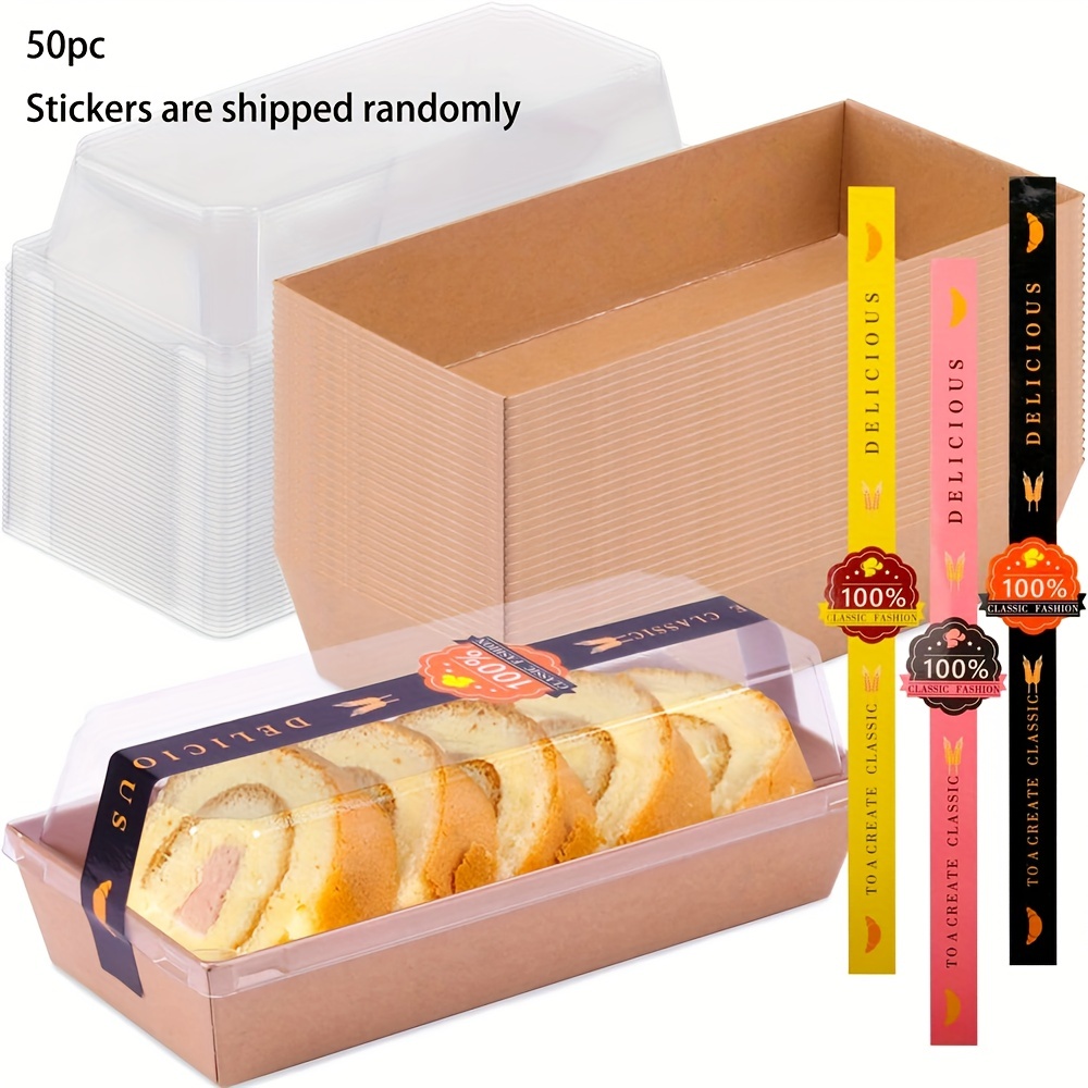 50 Pack Sandwich Box Charcuterie Boxes with Clear Lids Hot Dog