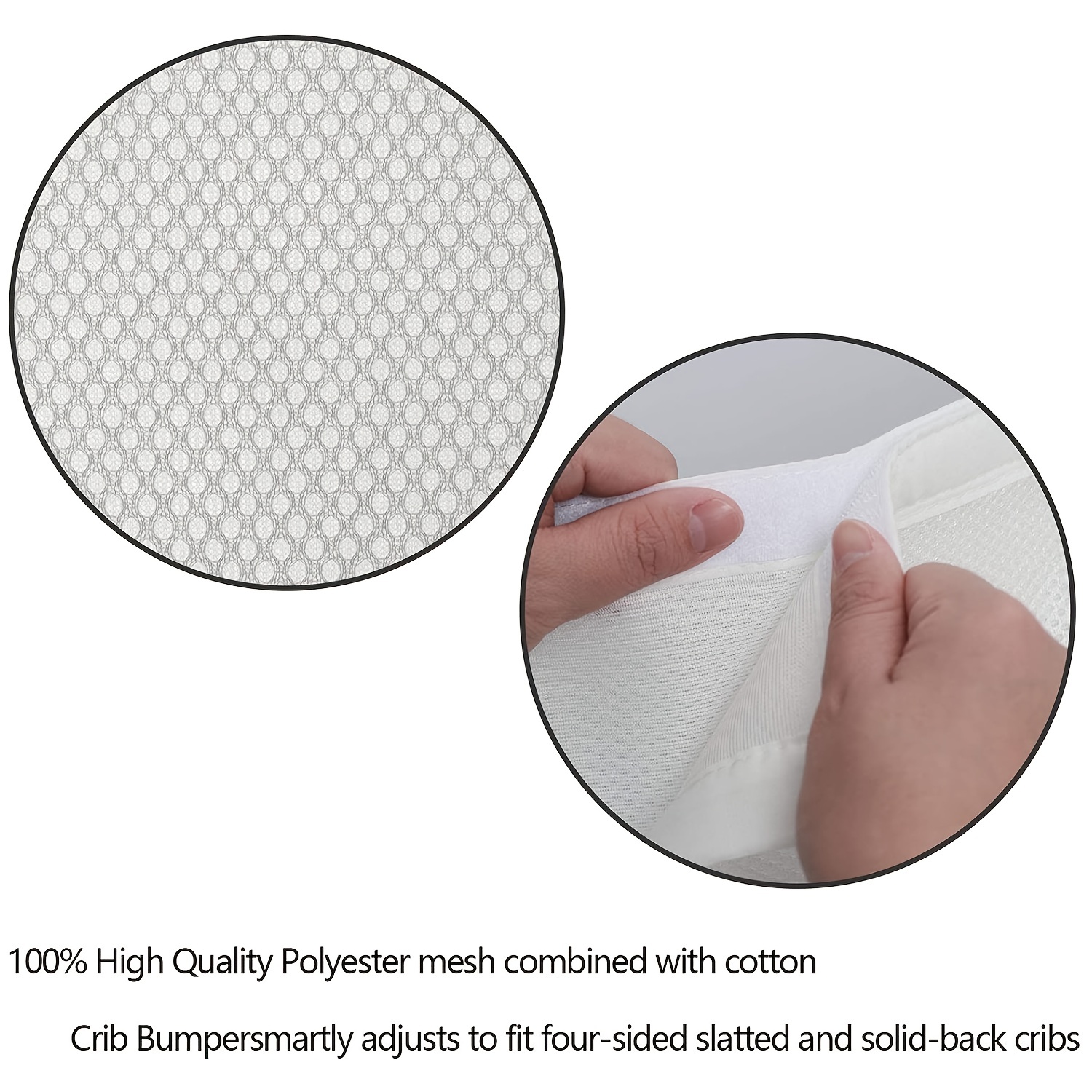 Breathable Mesh Crib Liner for Full-Size Cribs