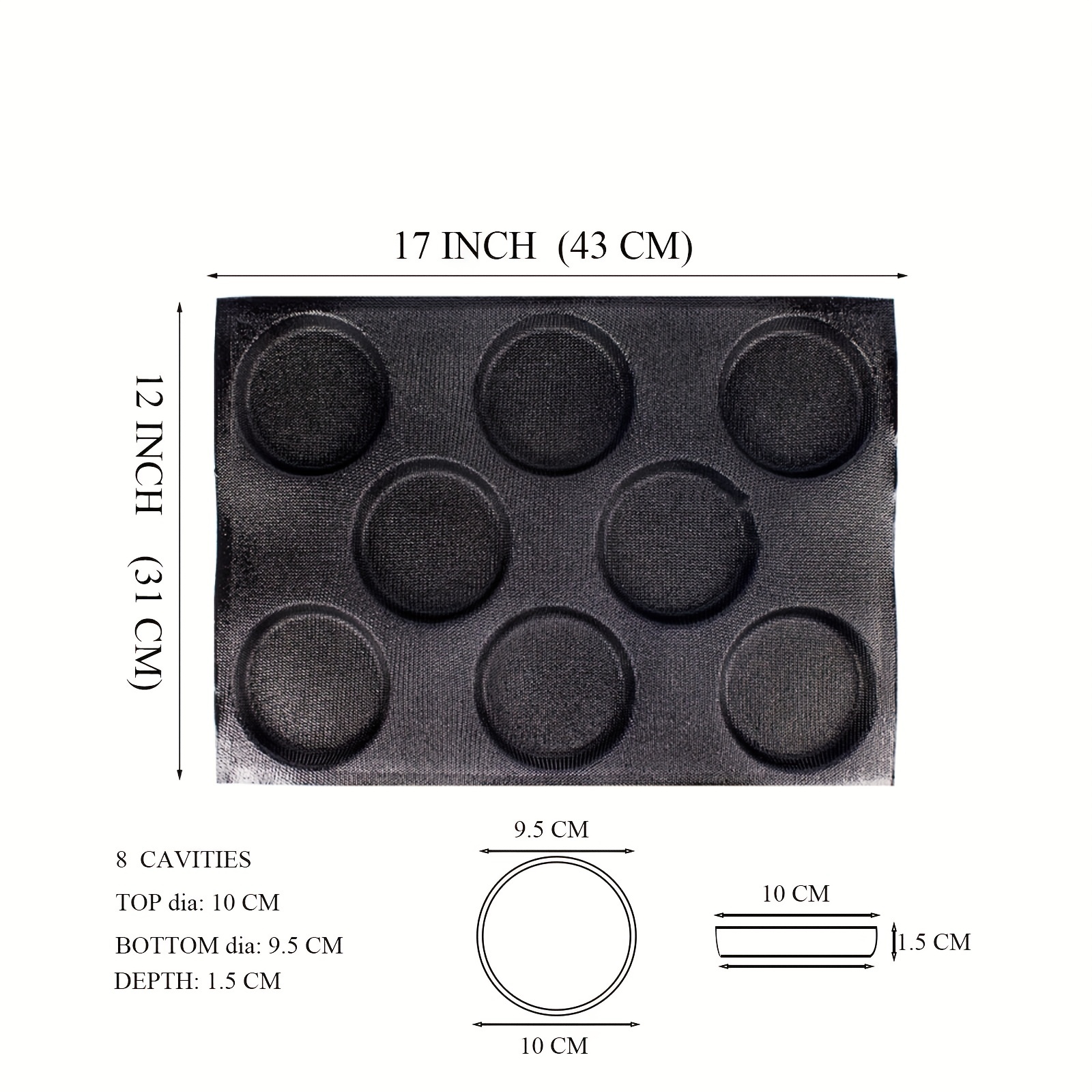 Hamburger Bun Molds (9.25''x13.58''), 6 Cavity Silicone Bread Pans,  Perforated Baking Cupcake Molds, Baking Tools, Kitchen Gadgets, Kitchen  Accessories