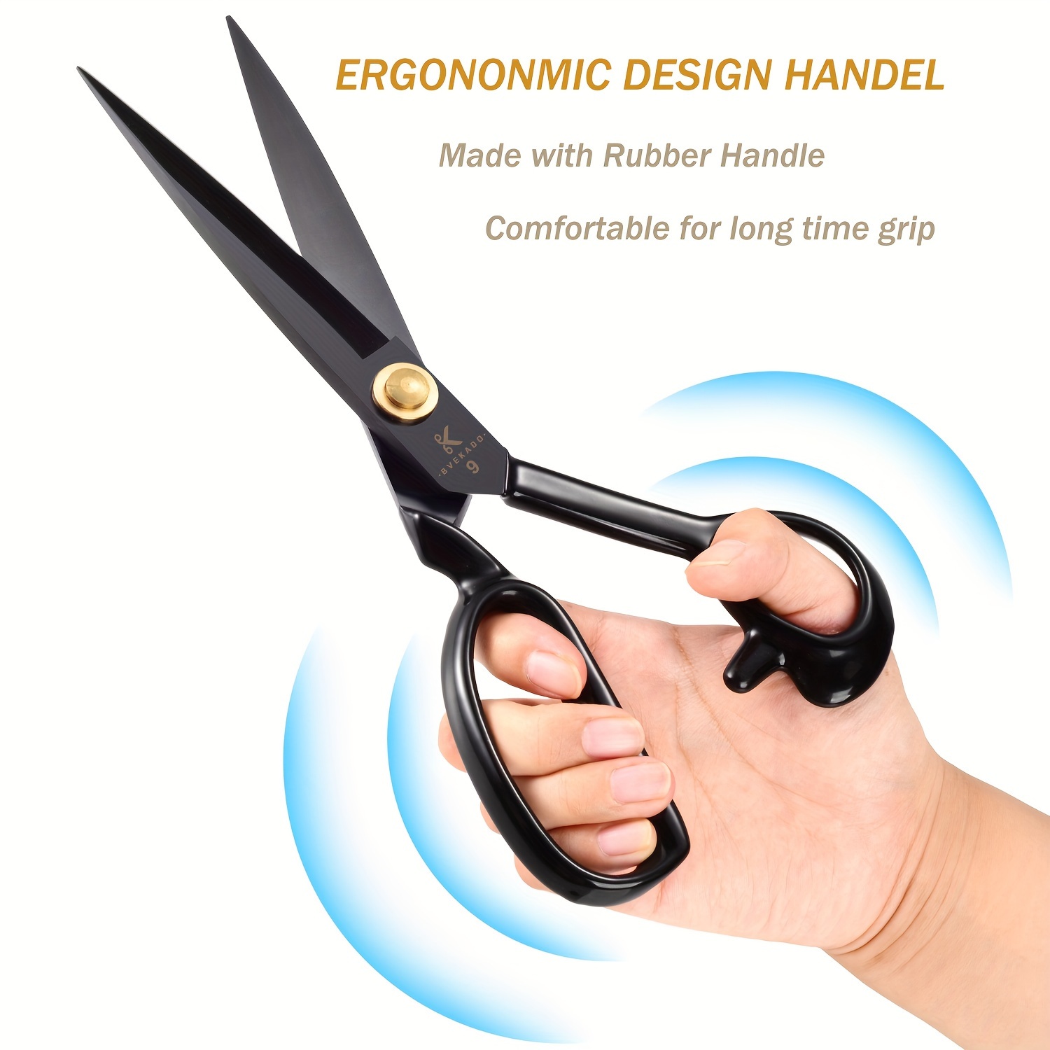 Left Handed Fabric Scissors 10in Professional Heavy Duty