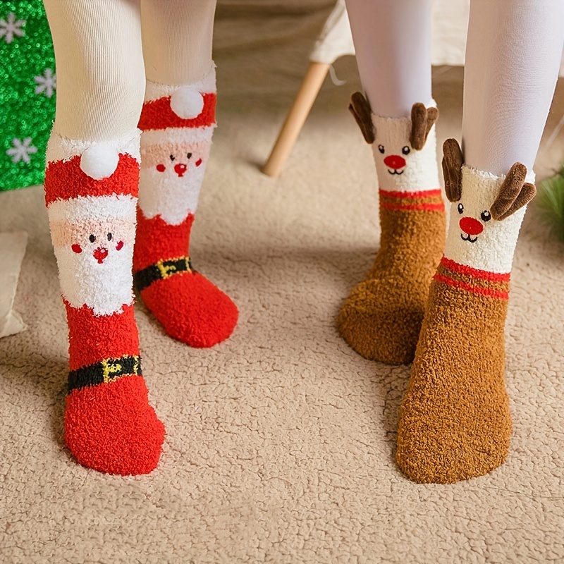 Christmas Socks Winter Sleep Warm Floor Socks - 3 Pairs