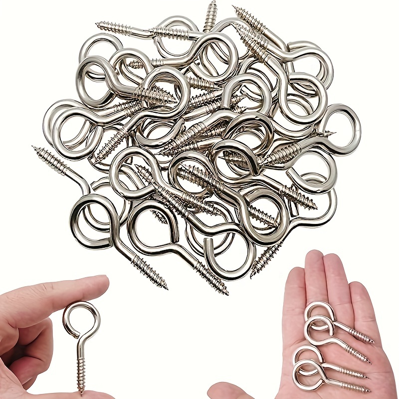 Hooks Screw Hanging Ceiling Duty Heavy Eye Plants Metal Cup Plant Wall Hook  Small Bolt Bolts Ring Outdoor Indoor Self 