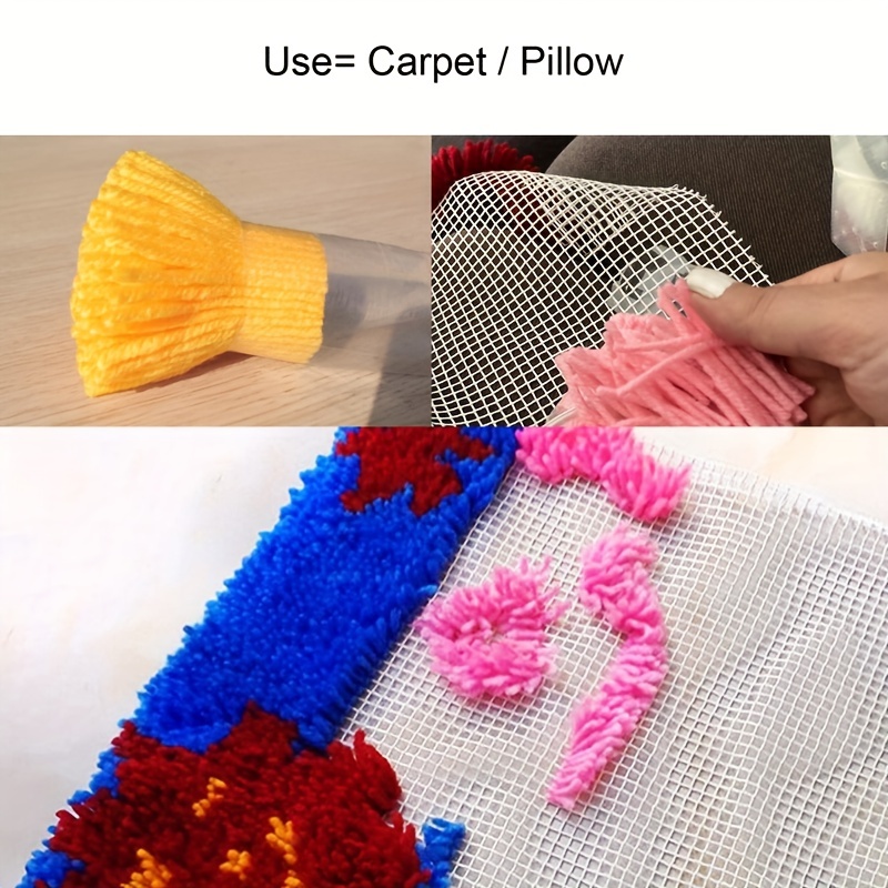 Latch Hook Rug Mesh Canvas Fabric Diy Pillow Carpet Rug - Temu