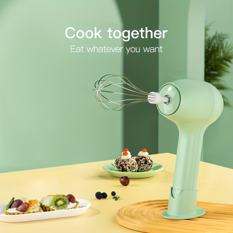 Handheld Electric Egg Beater With Base, Household Egg Beater, Small Cream  Cake Baking Mixer - Temu