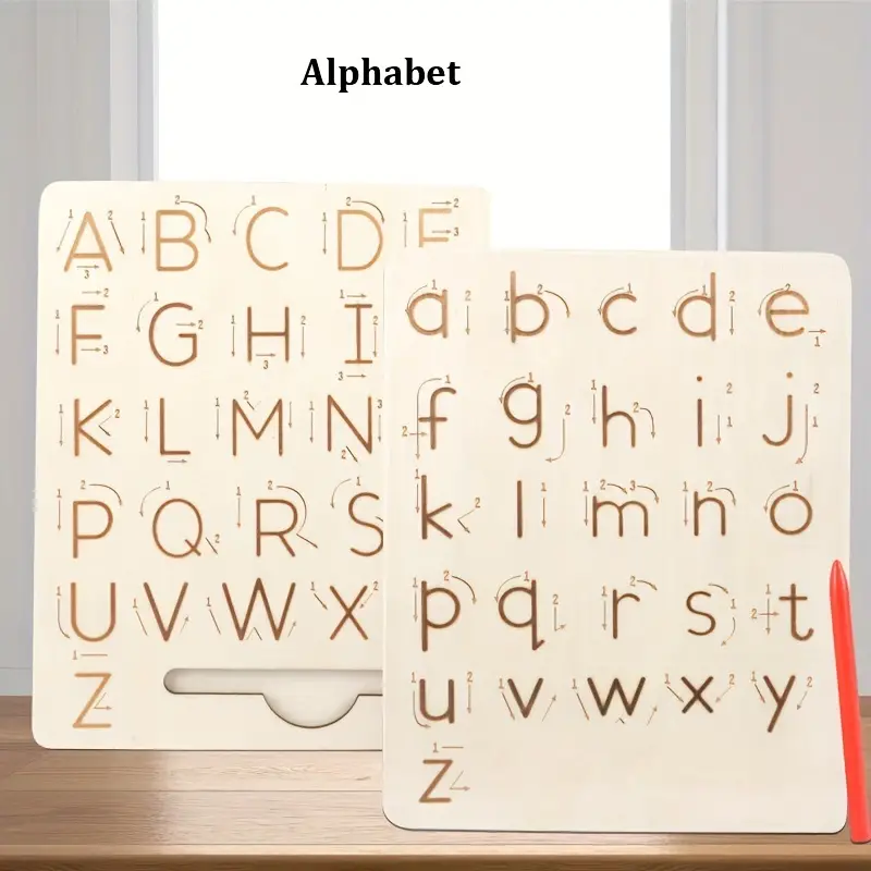 Wooden Letters Practicing Board Double sided Alphabet - Temu