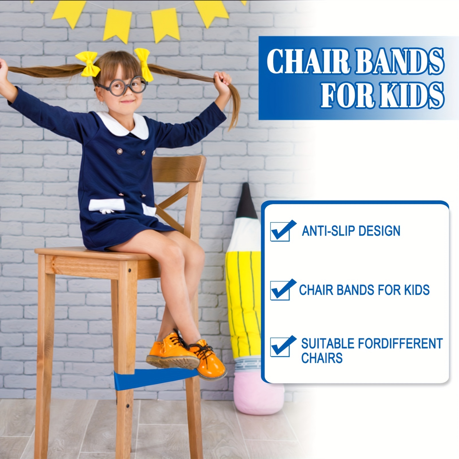 Chair Bands for Kids with Fidgety Feet, Fidget Bands for Classroom