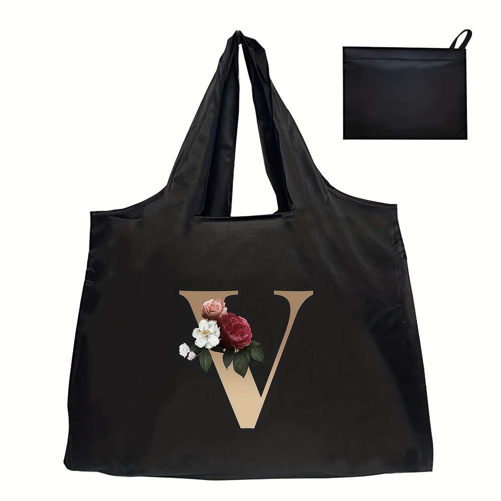 Victorias Secret Black Red Floral 2019 Limited Tote Bag Large Shopper