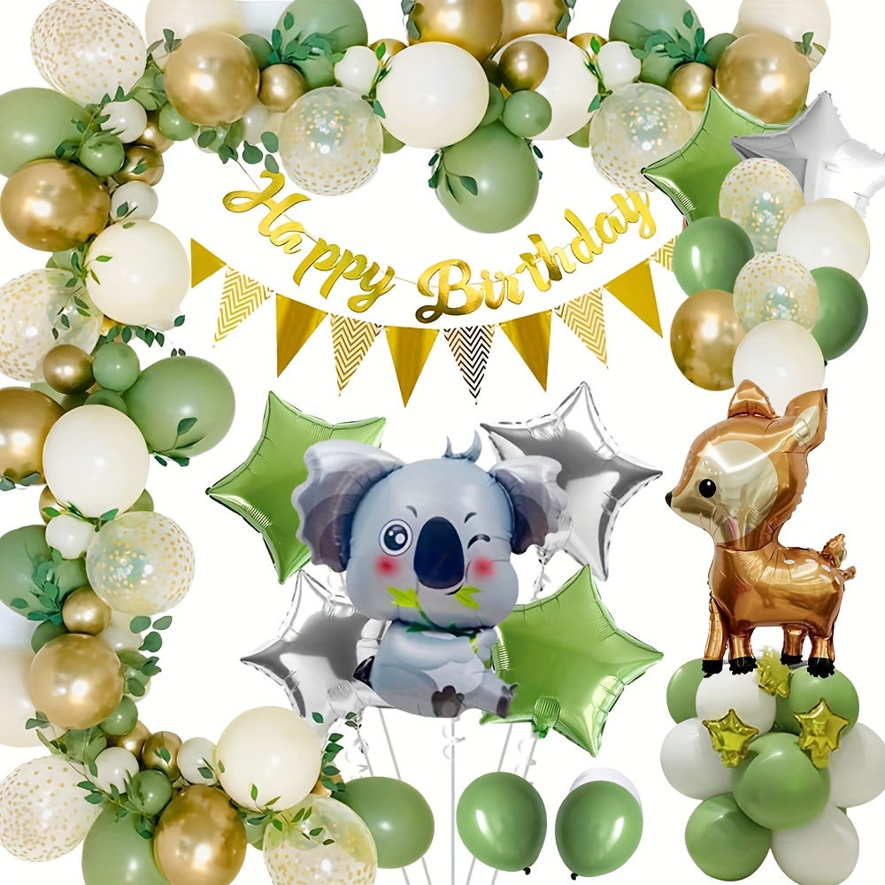 Animal Fox Theme Birthday Party Pull Flag Balloon Topper - Temu