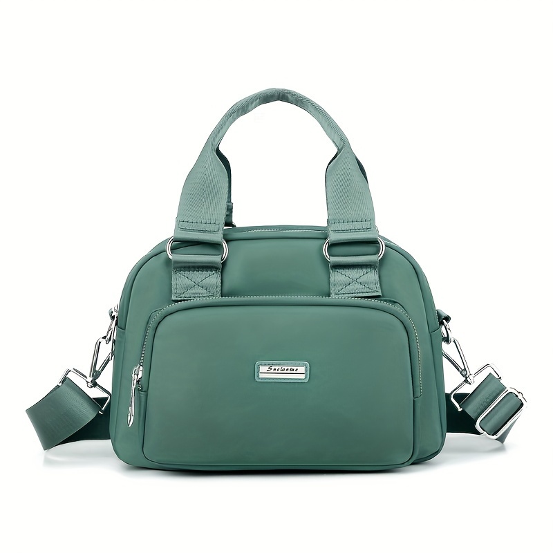 Women's Waterproof Nylon Tote Bag - Lightweight Multi-Pocket Shoulder Bag For Work, Travel & Daily Use