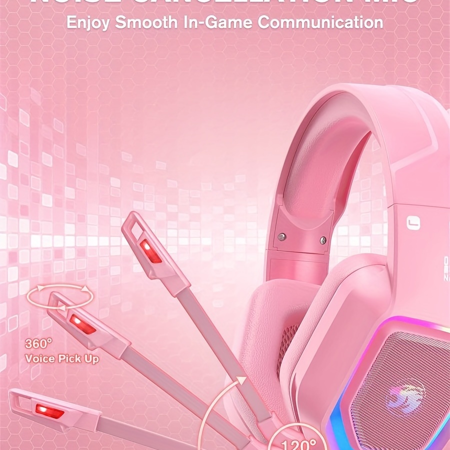  ZIUMIER Auriculares para juegos PS4, auriculares Xbox One con  micrófono de cancelación de ruido y luz RGB, auriculares de PC con sonido  envolvente estéreo, auriculares sobre la oreja para PC, PS4