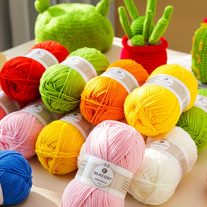 Acrylic Wool Thread Soft Warm Wool Yarn For Diy - Temu